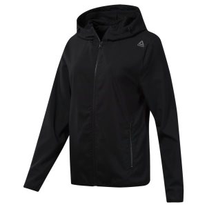 Reebok Full Zip Kapuzenpullover Damen - Schwarz - DE 258-ZEA